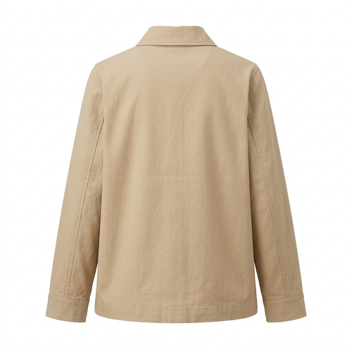 Beige jacket, back view